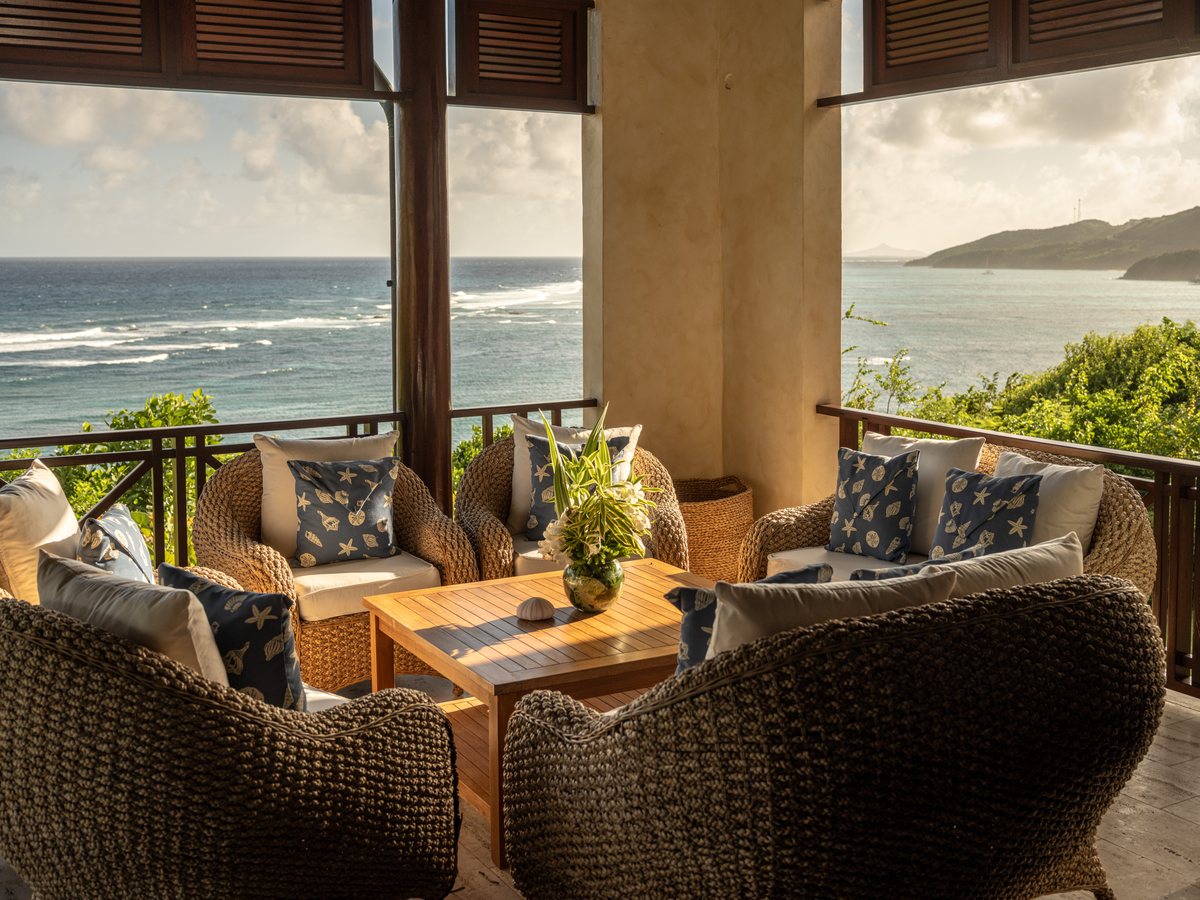 Little Blue Ocean, the terrace and the sea
