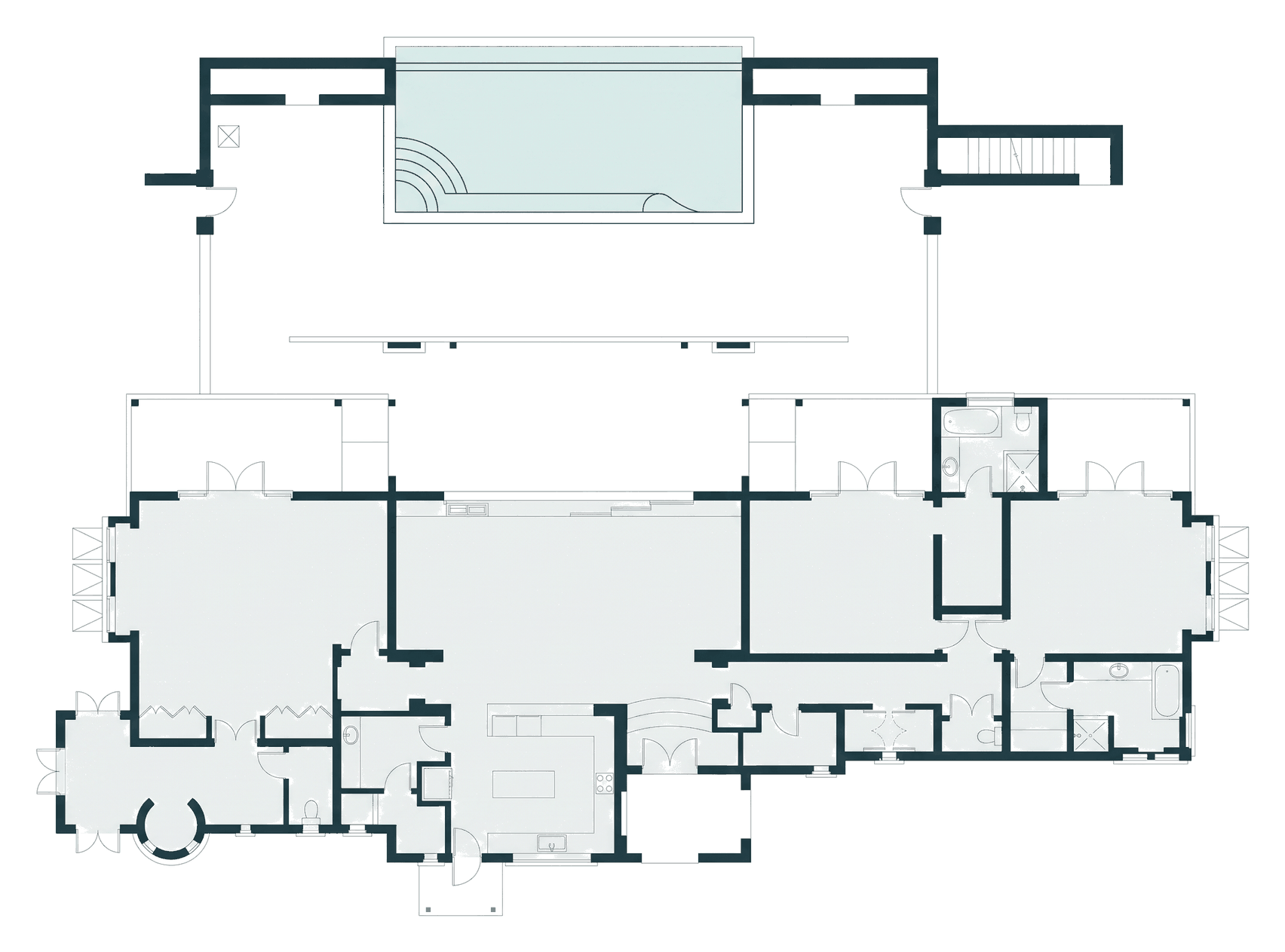 Floor plan of Beach House, the house