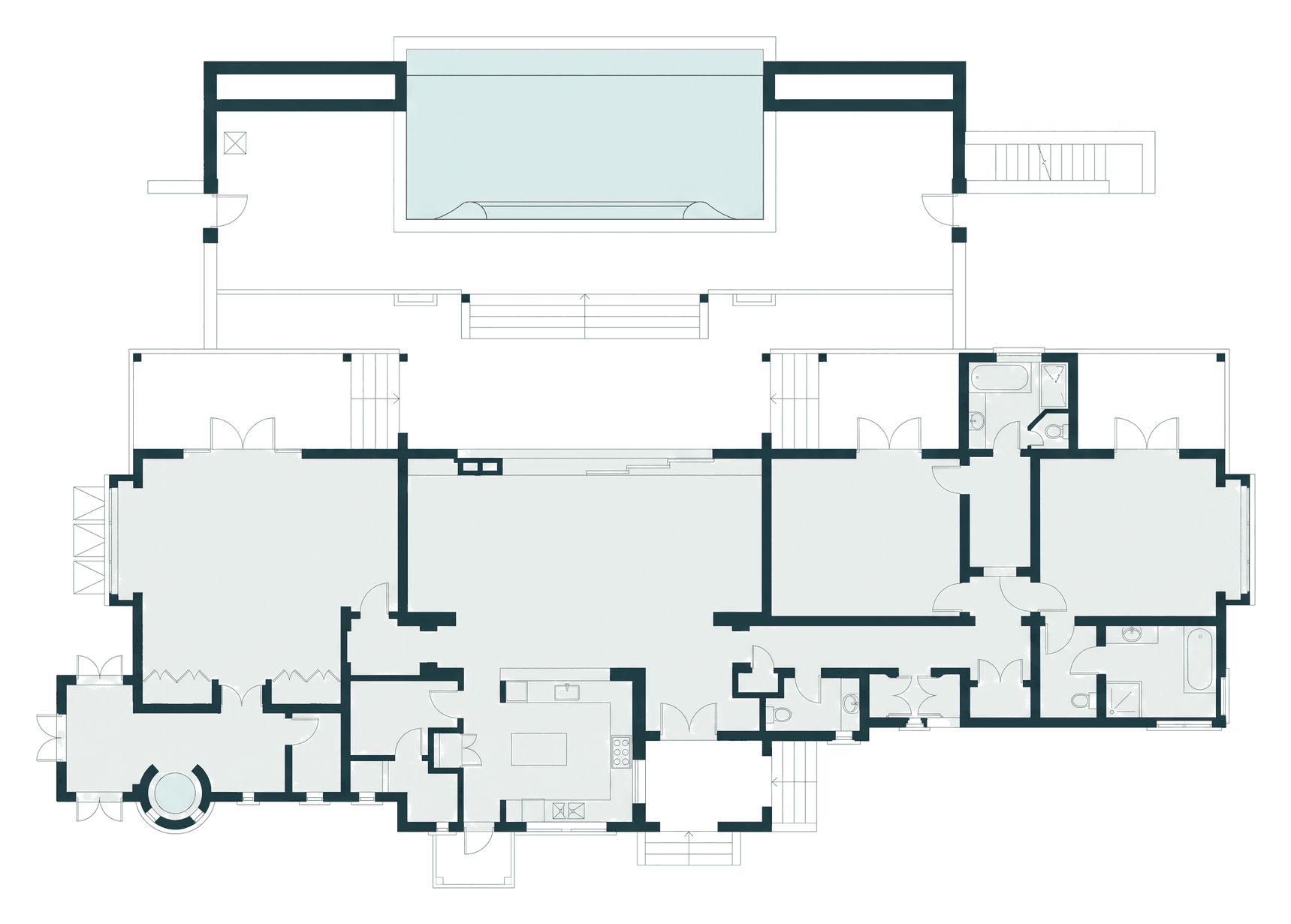 Floor plan of Maison Tranquille, the house