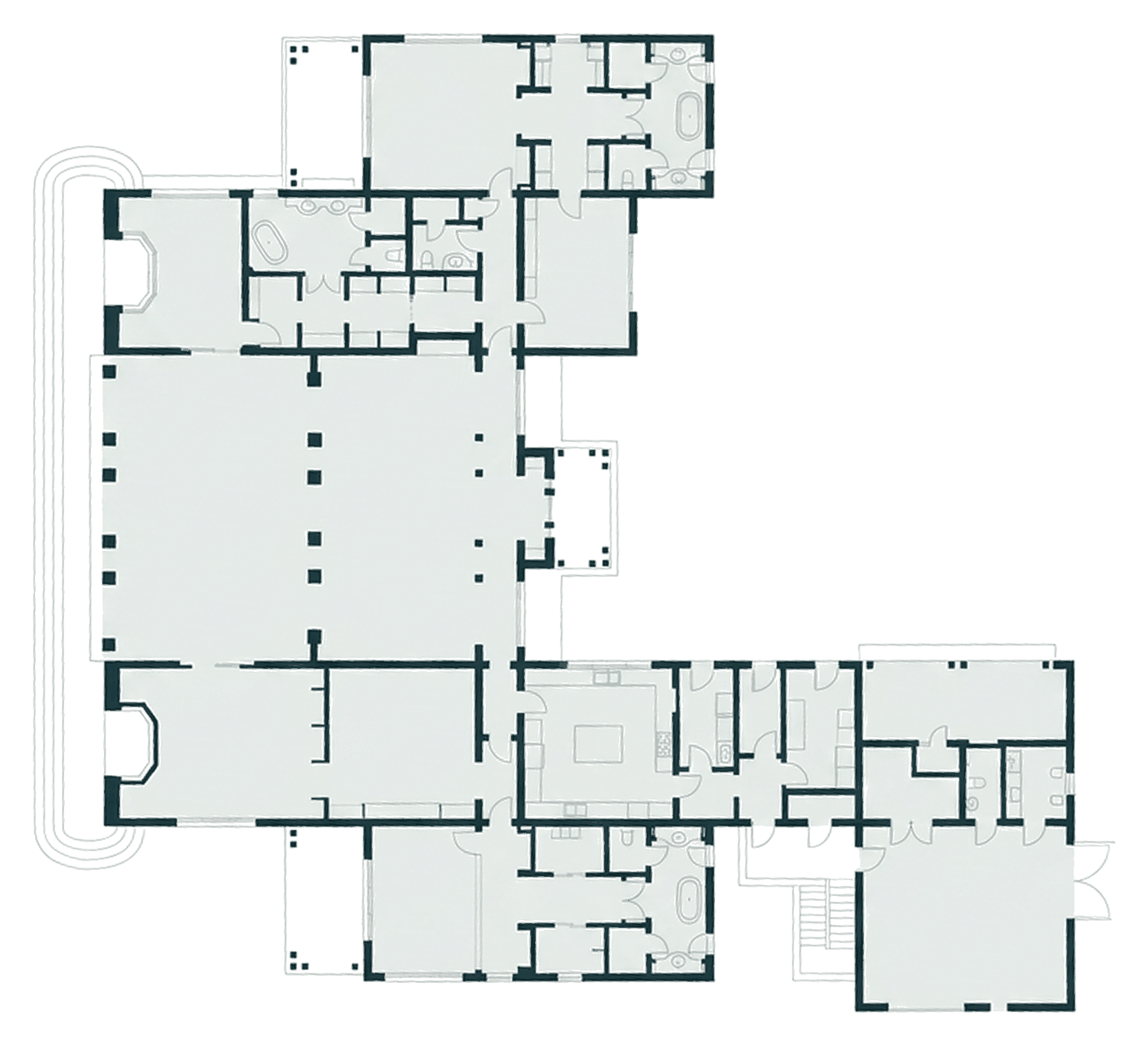 Floor plan of Turtle Creek, the house