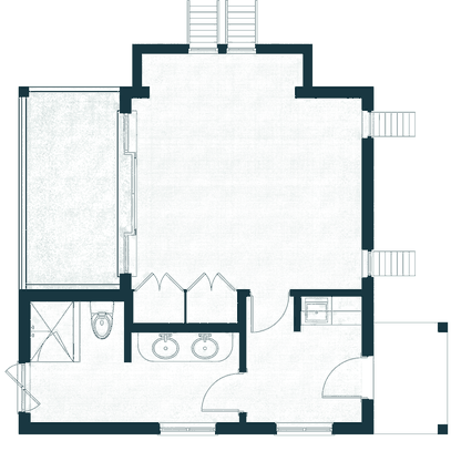 Floor plan of Villa Ritz, guest cottage