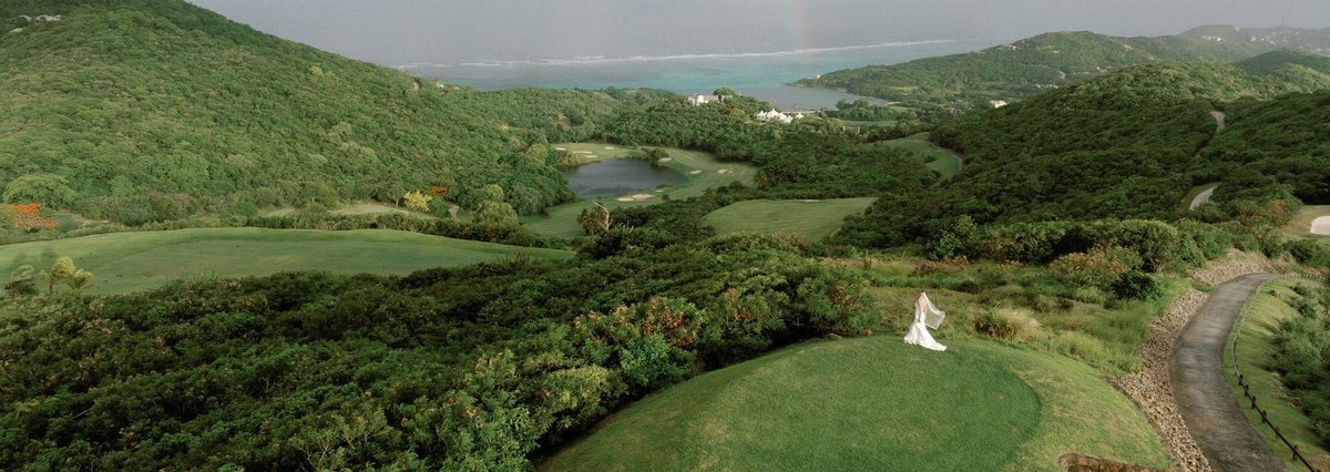 The ridge above the sea, the neighbouring islands in view